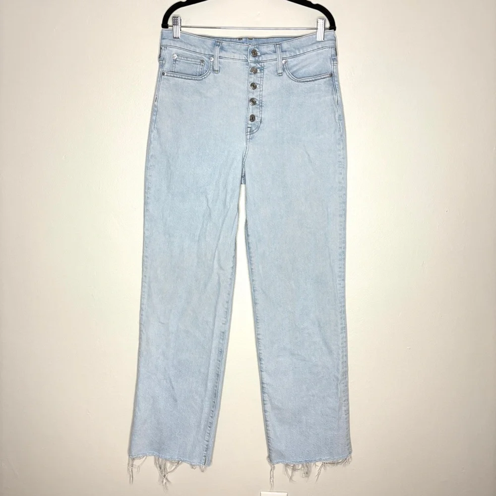 J. Crew Light Wash High-Rise Wide-Leg Jeans